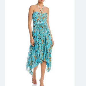 A.L.C. Womens Handkerchief Hem Midi Halter Sun Dress Size 4 NWT